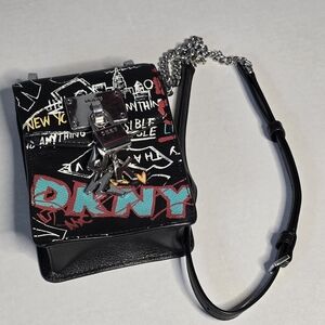 DKNY Black Graphic Crossbody Bag